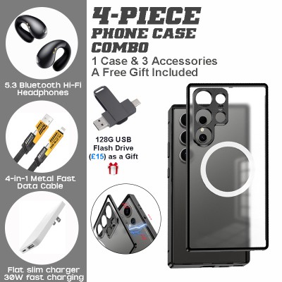 Galaxy S24 Magnetic Protection Bundle with Hi-Fi Earbuds & Fast Charging Kit