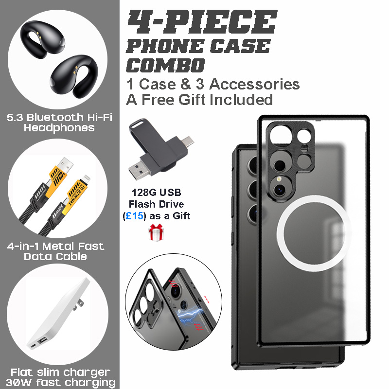 Galaxy S24 Magnetic Protection Bundle with Hi-Fi Earbuds & Fast Charging Kit Galaxy S24 Magnetic Protection Bundle with Hi-Fi Earbuds & Fast Charging Kit