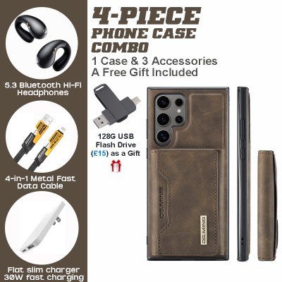 Men’s Business 2-in-1 Leather Case Combo for Samsung Galaxy S24/S23