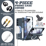 Executive Business Set for Samsung Galaxy Z Flip 4/5/6 – Premium Protective Case, Wireless Earphones & Fast Charging Kit