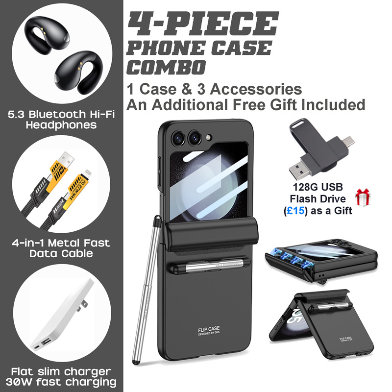 Samsung Z Flip5 Magnetic Case Set: Stylus, BT Earbuds & PD30W Fast Charging Samsung Z Flip5 Magnetic Case Set: Stylus, BT Earbuds & PD30W Fast Charging