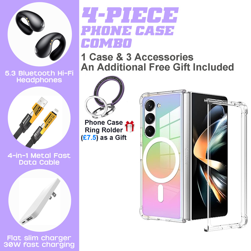 Samsung Galaxy Z Fold4/Fold5/Fold6 Accessory Bundle – Stylish Case, Fast Charger, Earbuds & More Samsung Galaxy Z Fold4/Fold5/Fold6 Accessory Bundle – Stylish Case, Fast Charger, Earbuds & More