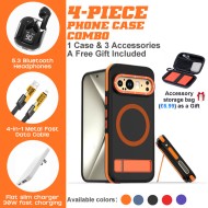 Google Pixel 9 Series 4-Piece Combo with Metal Kickstand & MagSafe Compatibility