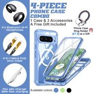 Google Pixel 9 Series 4-Piece Combo with Magnetic Phone Ring Holder