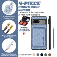 Google Pixel 9/8/7 Series 4-Piece Combo with Detachable Card Pack