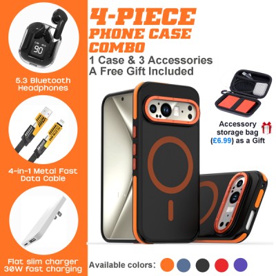 Google Pixel 9 Series 4-Piece Combo with Magnetic Features