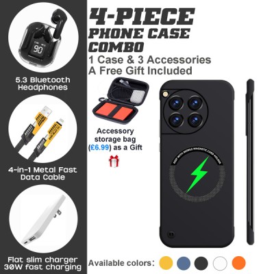 OnePlus 10 Pro/11/12/13 Series 4-Piece Combo with Slim Protective Case