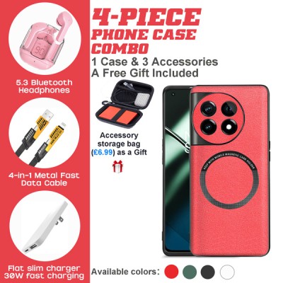 OnePlus 10 Pro/11/12/13 Series 4-Piece Combo with Camo Wallet Case