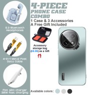 OnePlus 12/13/ACE 3 Pro Series 4-Piece Combo with Matte PC & Metal Case