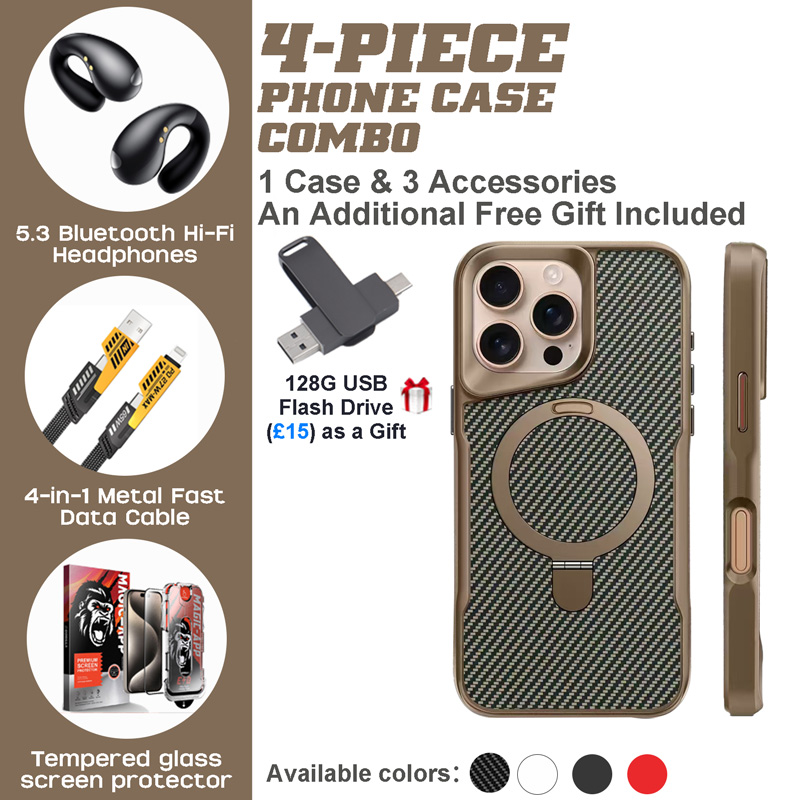 WITTYCOMBO Business Pro iPhone 12-16 Bundle: Magnetic Case, Hi-Fi Earbuds, Fast Charger & Free 128G USB Drive WITTYCOMBO Business Pro iPhone 12-16 Bundle: Magnetic Case, Hi-Fi Earbuds, Fast Charger & Free 128G USB Drive
