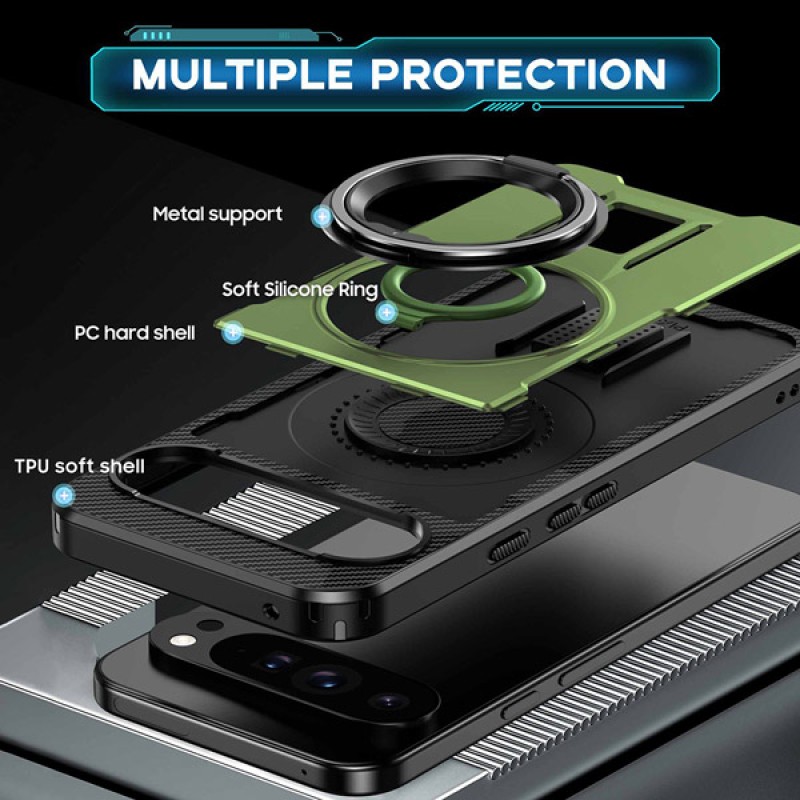 Google Pixel 9/8 Series 4-Piece Combo with Kickstand & Breathable Design Google Pixel 9/8 Series 4-Piece Combo with Kickstand & Breathable Design