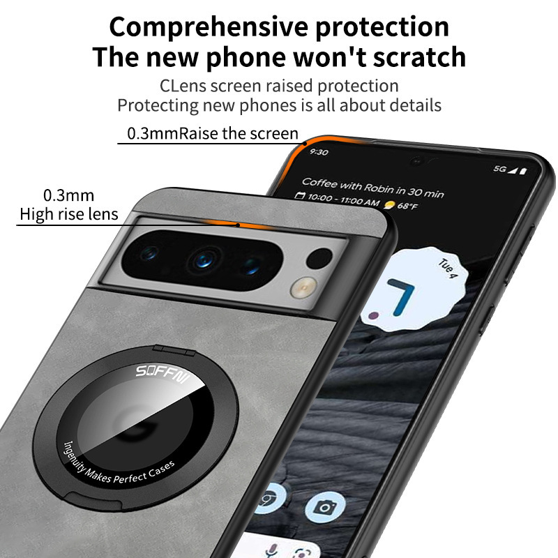 Google Pixel 7A/8/8 Pro Series 4-Piece Combo with 360° Rotatable Stand Google Pixel 7A/8/8 Pro Series 4-Piece Combo with 360° Rotatable Stand