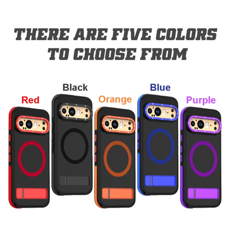 Google Pixel 9 Series 4-Piece Combo with Metal Kickstand & MagSafe Compatibility Google Pixel 9 Series 4-Piece Combo with Metal Kickstand & MagSafe Compatibility