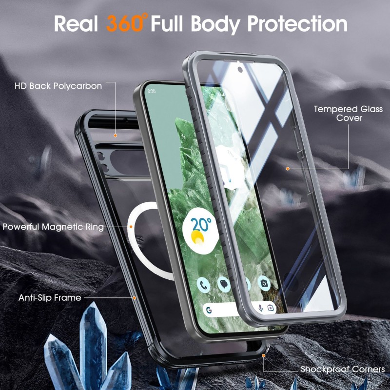 Google Pixel 9 Series 4-Piece Combo with Magnetic Phone Ring Holder Google Pixel 9 Series 4-Piece Combo with Magnetic Phone Ring Holder