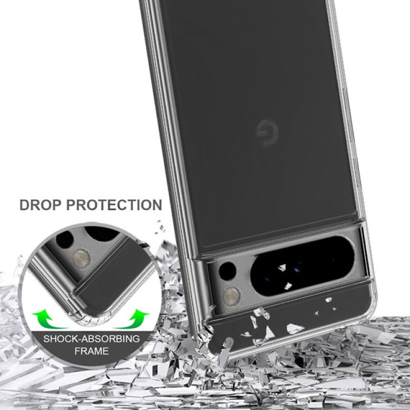 Google Pixel 9/8/7 Series 4-Piece Combo with Transparent Dual-Hybrid Case Google Pixel 9/8/7 Series 4-Piece Combo with Transparent Dual-Hybrid Case