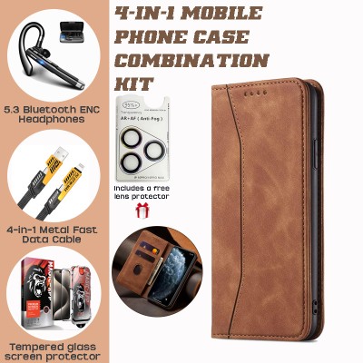 WITTYCOMBO 4-in-1 iPhone Business Bundle: MagSafe Case, ANC Earbuds, Charger, & USB Drive