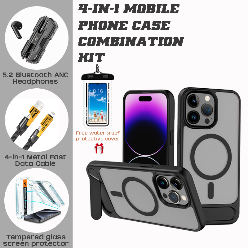 Ultra-Cool iPhone Adventure Bundle: Silicone Matte Case, Noise-Cancelling Earbuds & Waterproof Case Ultra-Cool iPhone Adventure Bundle: Silicone Matte Case, Noise-Cancelling Earbuds & Waterproof Case