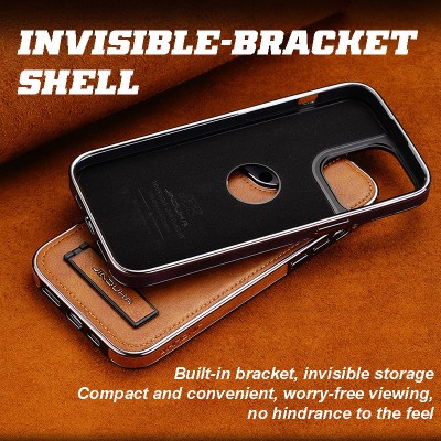 4-in-1 PU Leather iPhone Business Case Set with Invisible Stand & Accessories by WITTYCOMBO