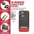 Elegant Black & Red iPhone Case Combo: PU Leather Case, Bluetooth Earbuds, 4-in-1 Charger & Accessories | WITTYCOMBO Elegant Black & Red iPhone Case Combo: PU Leather Case, Bluetooth Earbuds, 4-in-1 Charger & Accessories | WITTYCOMBO