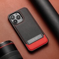 Elegant Black & Red iPhone Case Combo: PU Leather Case, Bluetooth Earbuds, 4-in-1 Charger & Accessories | WITTYCOMBO