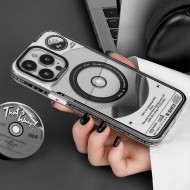 Retro American iPhone Case Bundle: Magnetic Case, BT Earbuds & LED Watch