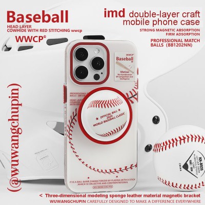 Baseball iPhone Bundle: Magnetic Case, BT Earbuds & Fast Charging Cable