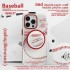 Baseball iPhone Bundle: Magnetic Case, BT Earbuds & Fast Charging Cable