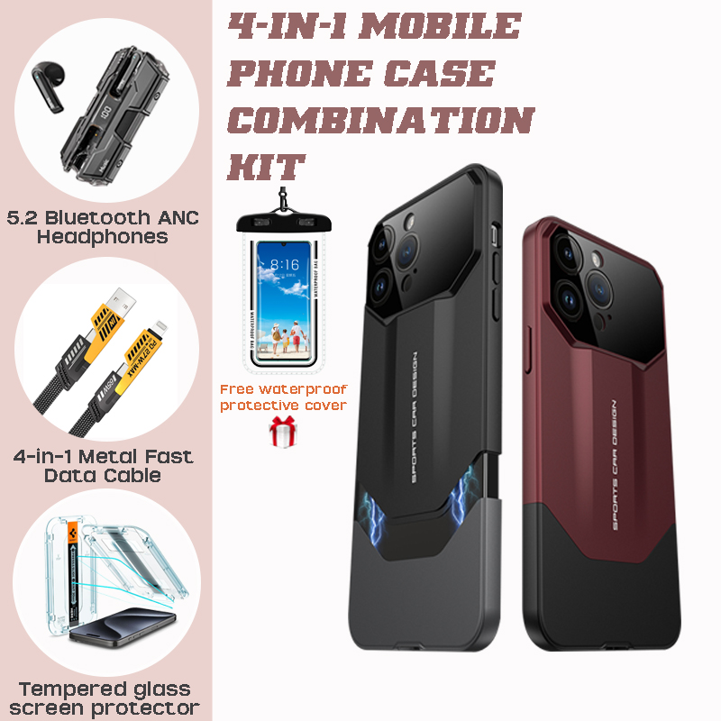 Silicone Magnetic iPhone Case Kit | Bluetooth Earbuds + Fast Charger Silicone Magnetic iPhone Case Kit | Bluetooth Earbuds + Fast Charger
