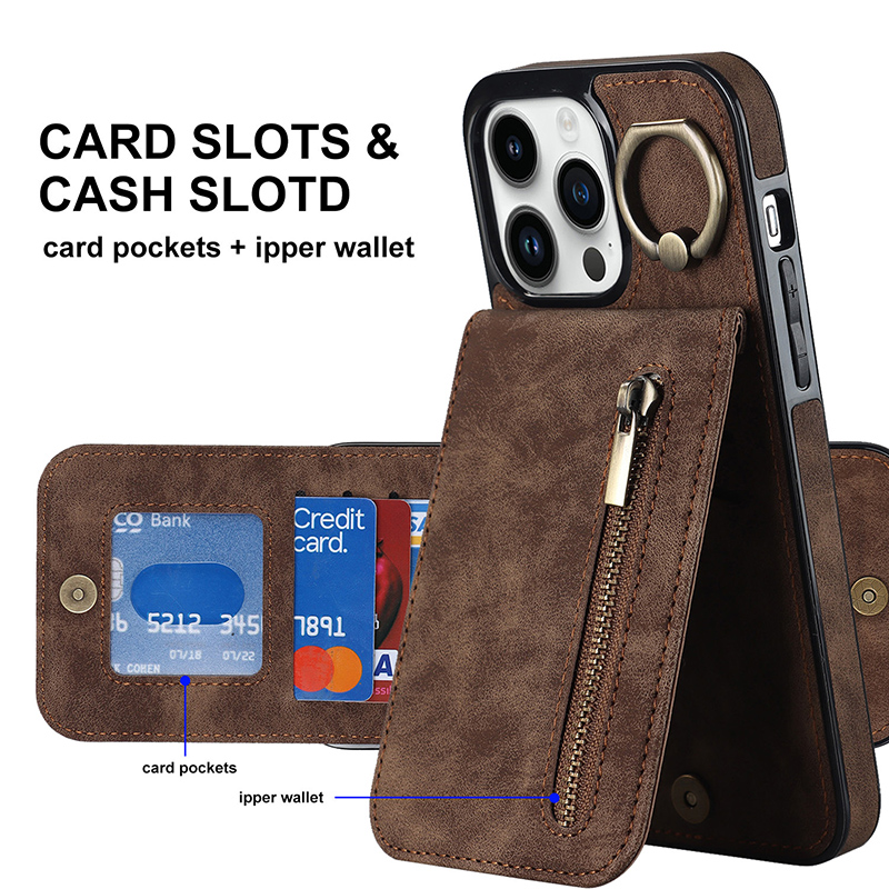 PU Leather Business Set: RFID Card Holder + Zippered Pouch + Accessories PU Leather Business Set: RFID Card Holder + Zippered Pouch + Accessories
