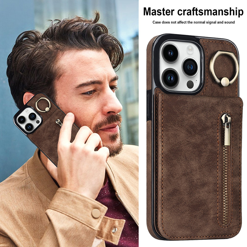 PU Leather Business Set: RFID Card Holder + Zippered Pouch + Accessories PU Leather Business Set: RFID Card Holder + Zippered Pouch + Accessories