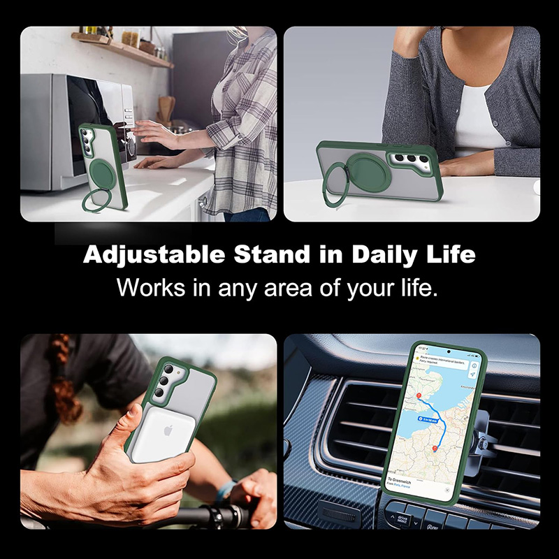 Samsung Galaxy S24/S23 360° Rotating Stand Case Combo with Hi-Fi Earbuds & Fast Charger Samsung Galaxy S24/S23 360° Rotating Stand Case Combo with Hi-Fi Earbuds & Fast Charger
