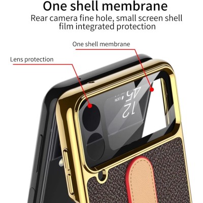 Women’s Samsung Galaxy Z Flip4 Accessories Set - Premium Case, Shoulder Strap, Bluetooth Earphones, Charger & Cable