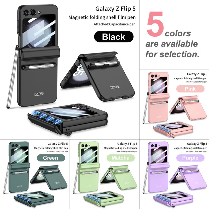 Samsung Z Flip5 Magnetic Case Set: Stylus, BT Earbuds & PD30W Fast Charging Samsung Z Flip5 Magnetic Case Set: Stylus, BT Earbuds & PD30W Fast Charging