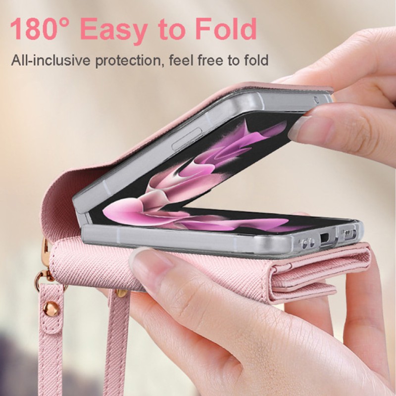Galaxy Z Flip Wallet Case: Hi-Fi Earbuds, 30W Charger + LED Mirror Galaxy Z Flip Wallet Case: Hi-Fi Earbuds, 30W Charger + LED Mirror
