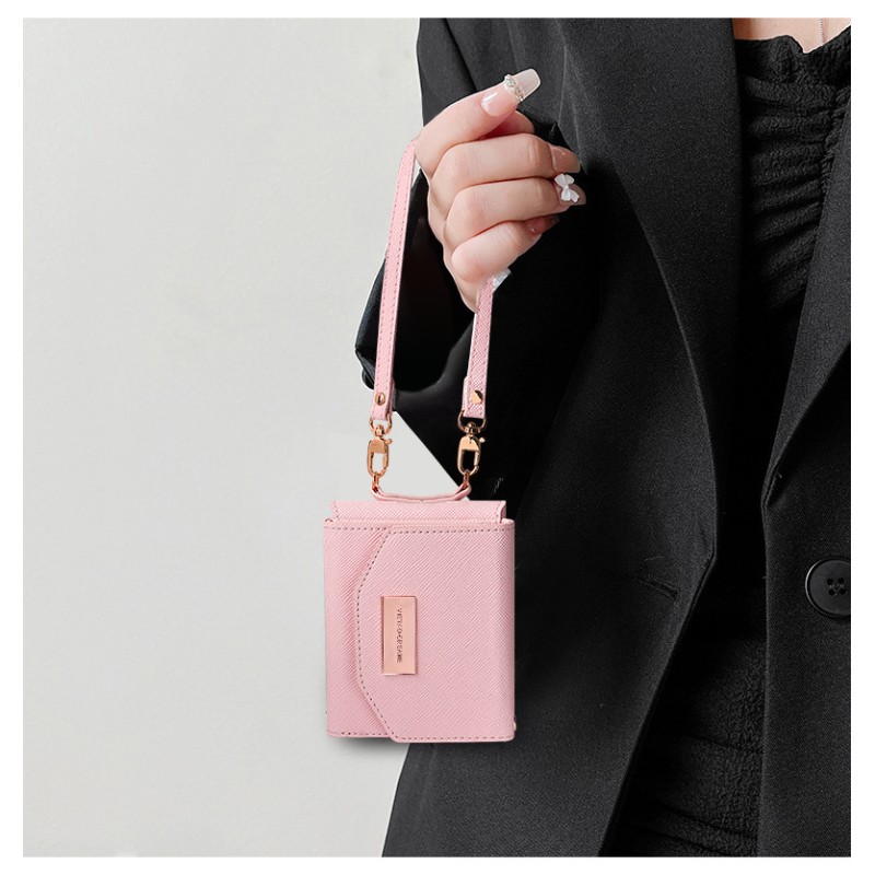 Galaxy Z Flip Wallet Case: Hi-Fi Earbuds, 30W Charger + LED Mirror Galaxy Z Flip Wallet Case: Hi-Fi Earbuds, 30W Charger + LED Mirror
