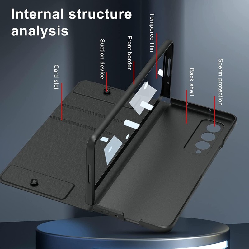 Samsung Galaxy Z Fold4/Z Fold5 Premium 4-Piece Combo - PC & Leather Case, Earbuds, Charger, Cable, and Bonus USB Drive Samsung Galaxy Z Fold4/Z Fold5 Premium 4-Piece Combo - PC & Leather Case, Earbuds, Charger, Cable, and Bonus USB Drive