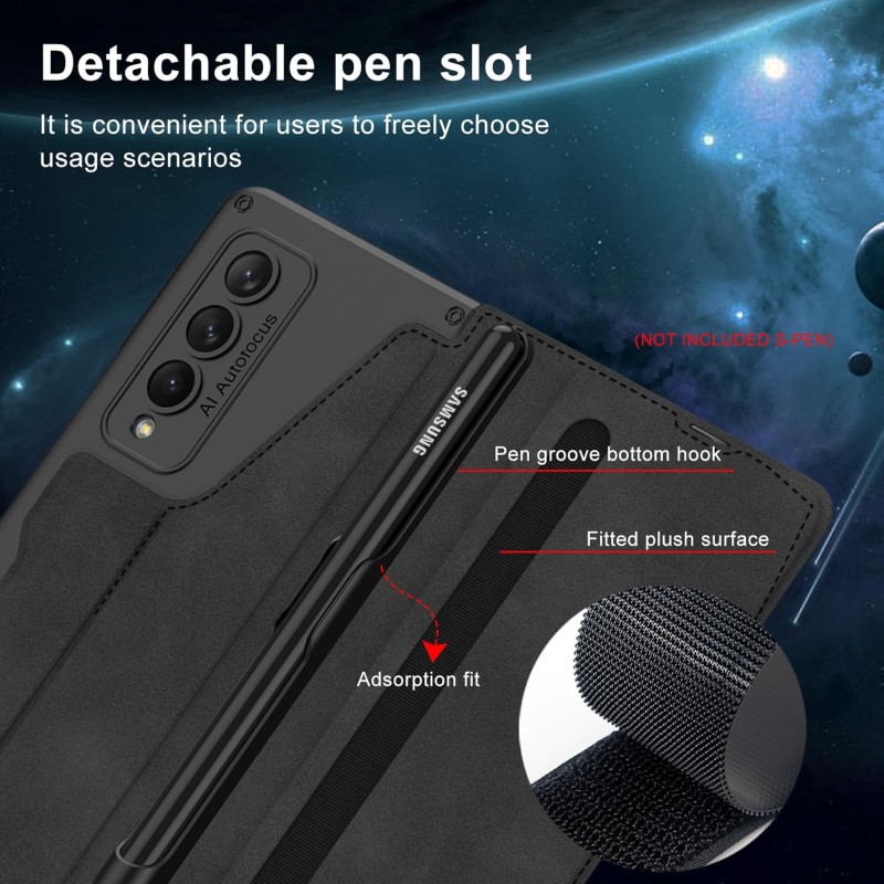 Samsung Galaxy Z Fold4/Z Fold5 Premium 4-Piece Combo - PC & Leather Case, Earbuds, Charger, Cable, and Bonus USB Drive Samsung Galaxy Z Fold4/Z Fold5 Premium 4-Piece Combo - PC & Leather Case, Earbuds, Charger, Cable, and Bonus USB Drive