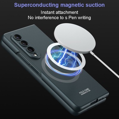 Samsung Galaxy Z Fold4 Magnetic Wireless Charging Case Combo with Hi-Fi Earbuds & Fast Charger